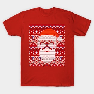 Ugly Christmas Xmas Sweater Hipster Santa Claus Norway Gift T-Shirt